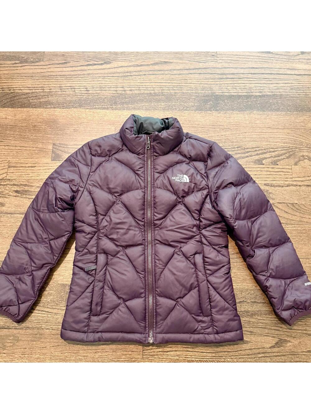 The North Face Girl's Purple 550 Goose Down Puffer Jacket Medium 10/12